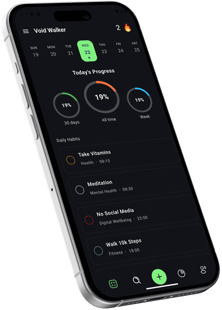 Скриншот Void Walker: главный экран приложения